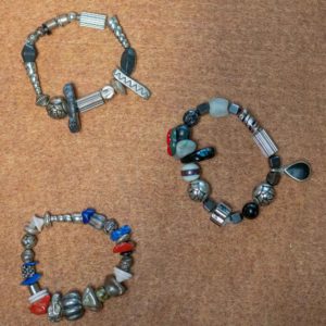 Handmade Bracelet Set with Antique Mexican Silver