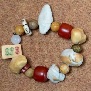 Handmade Bracelet with Bakelite Mahjong Tile