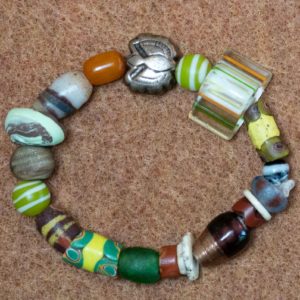 Handmade Bracelet with Glass Triangle Bead