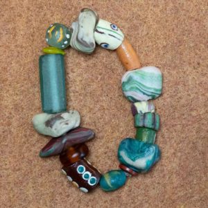 Handmade Bracelet with Sea Glass Beads
