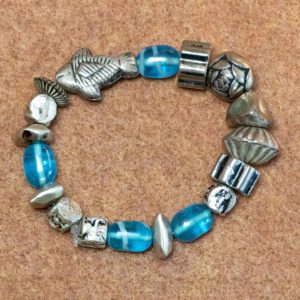 Handmade Bracelet with Sea Glass Beads